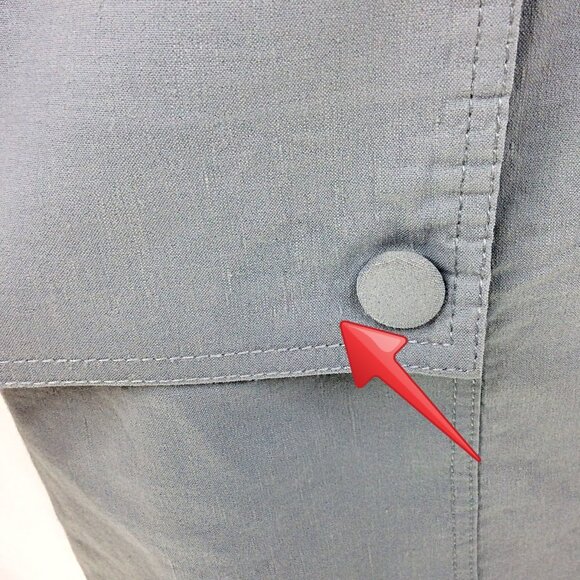 Theory Short Sleeve Utility Dress Womens Size 8 Eggshell Blue MISSING BELT STAIN - Picture 10 of 14